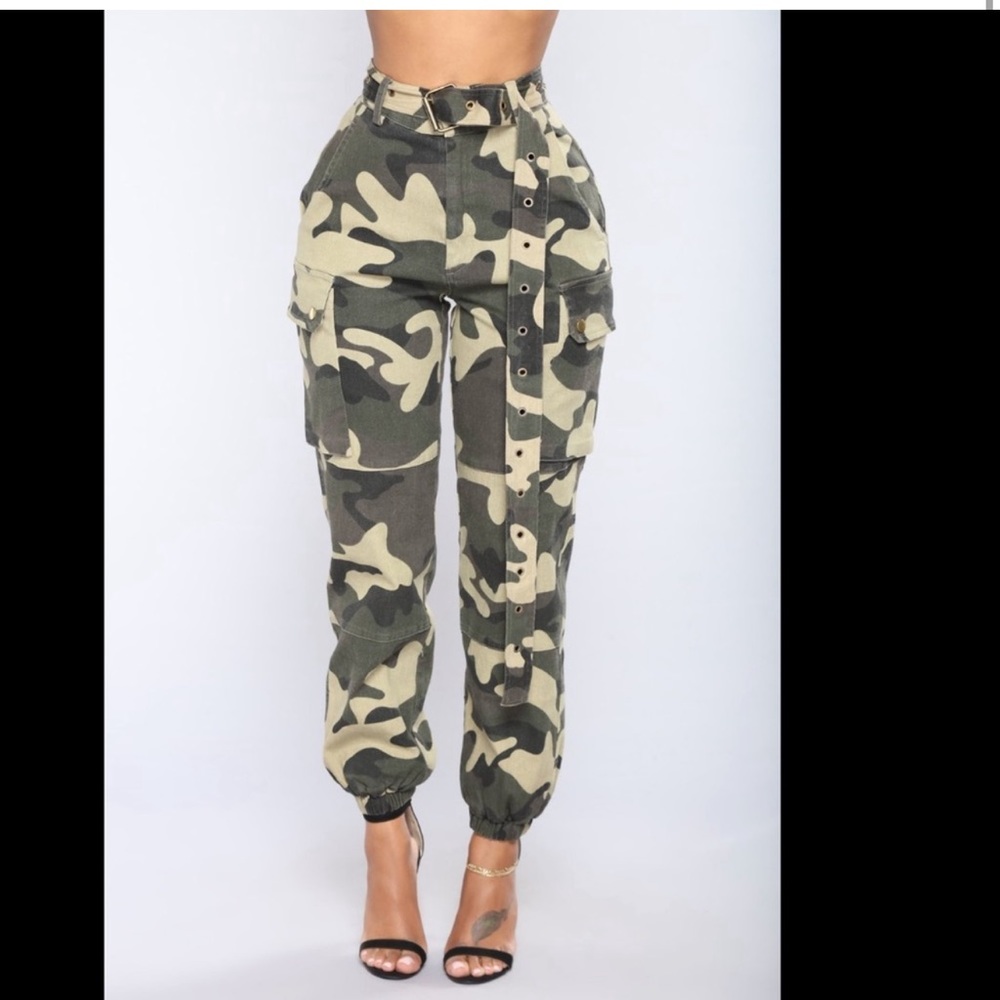Camo cargo pants